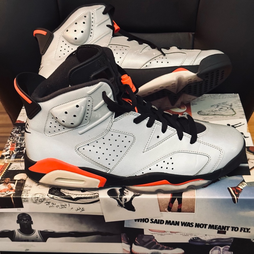 Air Jordan 6 Retro SP Men’s Sz 11 US, “Reflect Silver/Infared/Black”